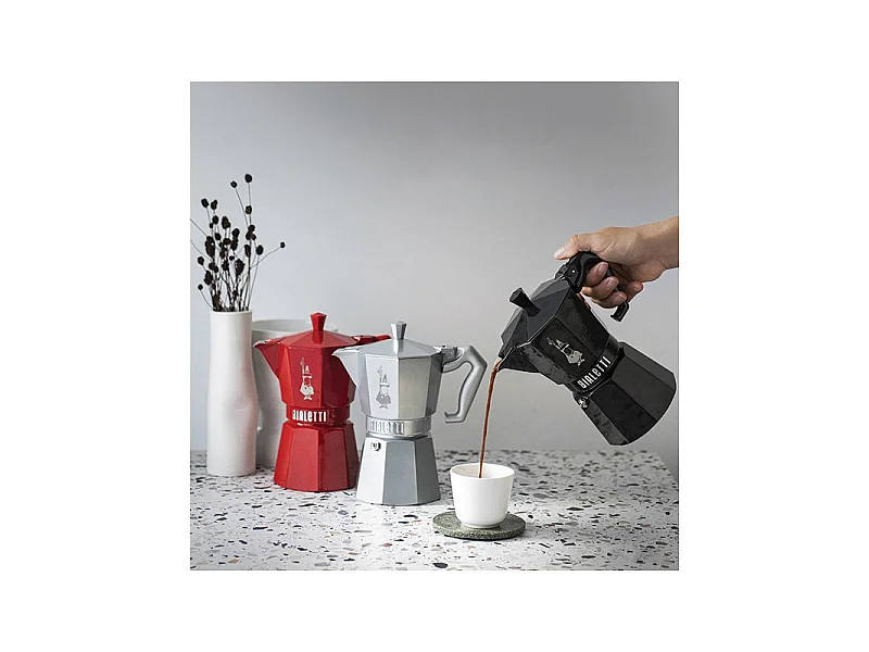 Cafetière Moka Exclusive rouge 3 tasses