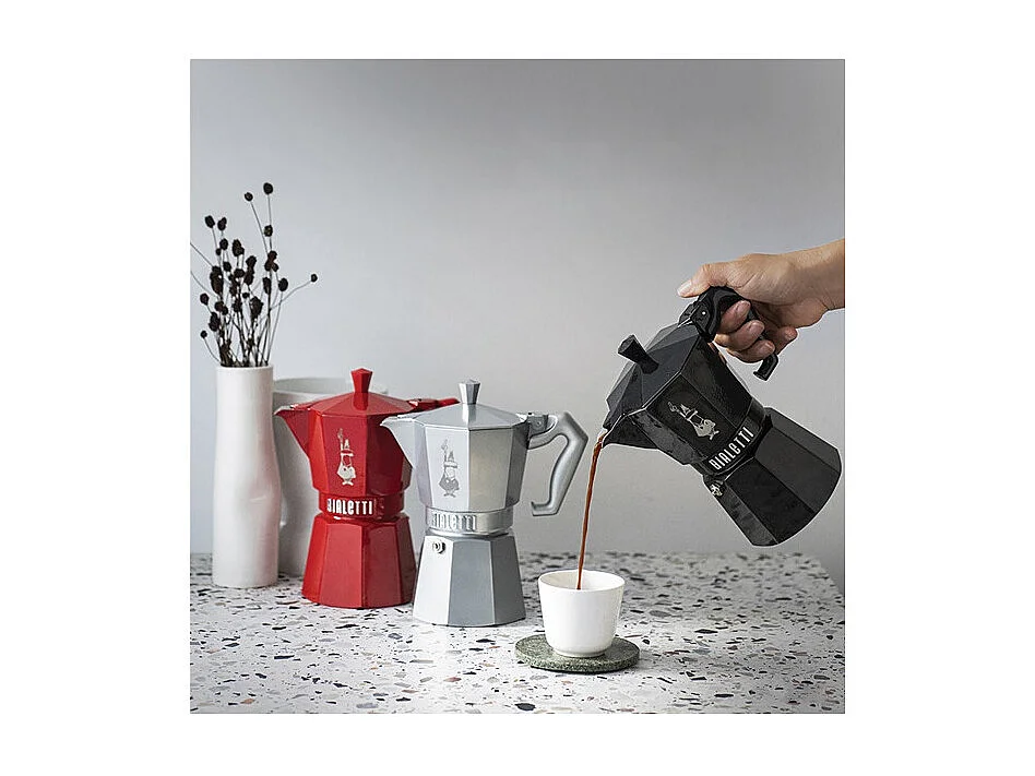 Cafetière Moka Exclusive noire 6 tasses