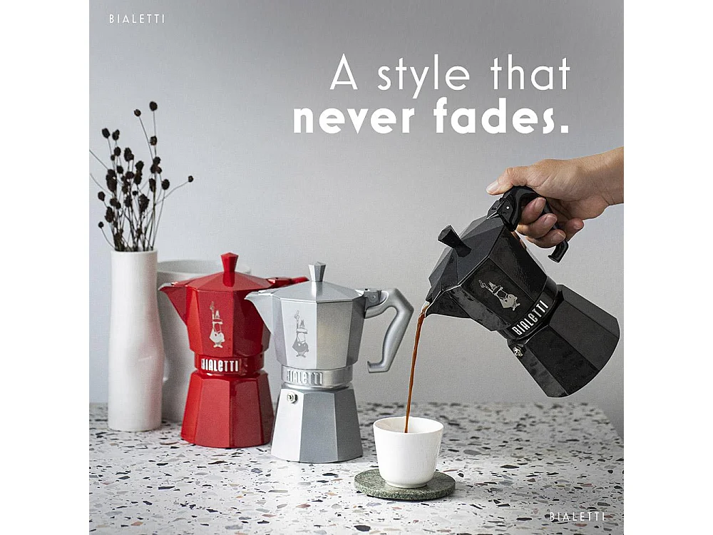 Cafetière Moka Exclusive noire 3 tasses