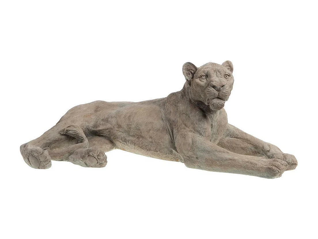 Lionne allongée naturel 110 cm