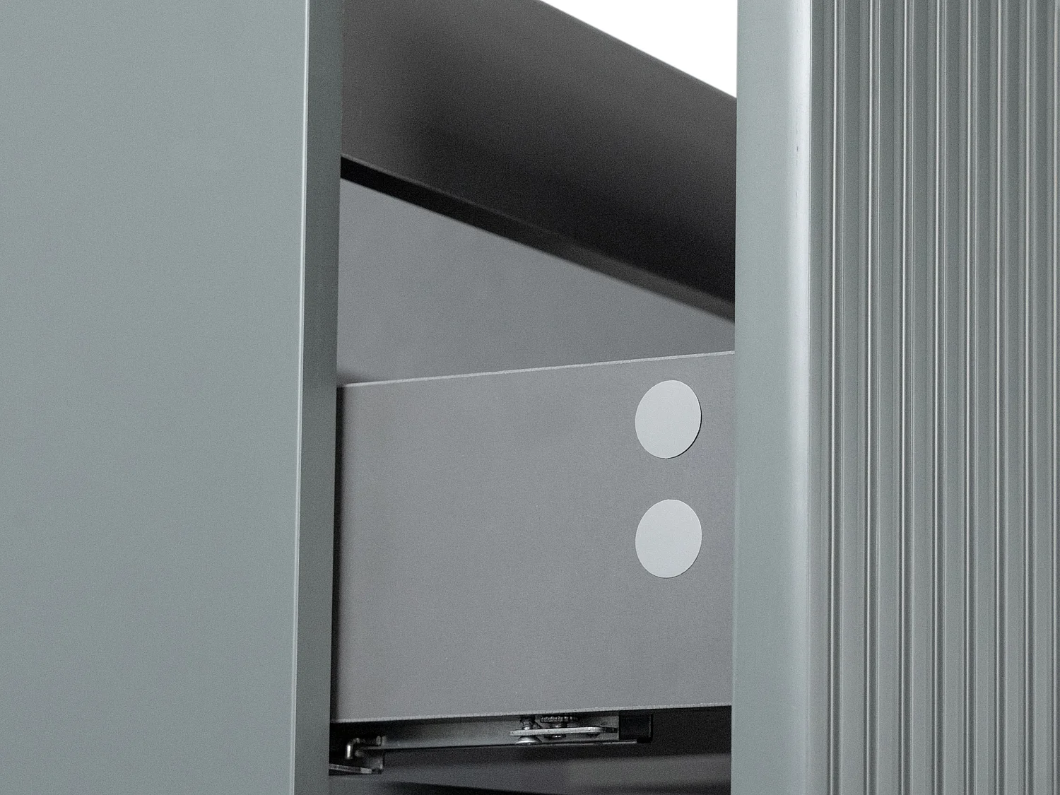 Meuble de salle de bain suspendu avec vasque à encastrer - Strié gris - 120 cm - PAVANI