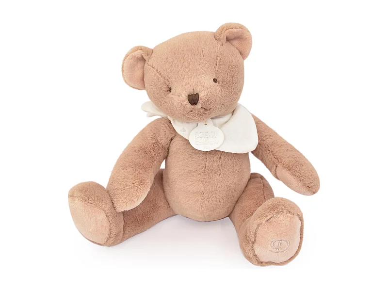 Doudou ours 25 cm polyester collection L'OURS DOUDOU marron clair