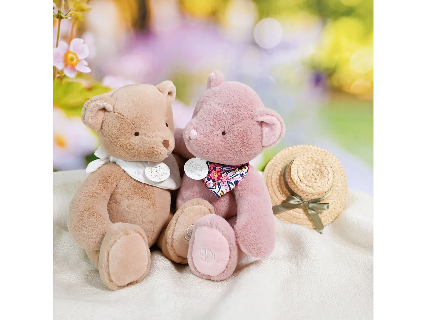 Doudou ours 25 cm polyester collection L'OURS DOUDOU marron clair