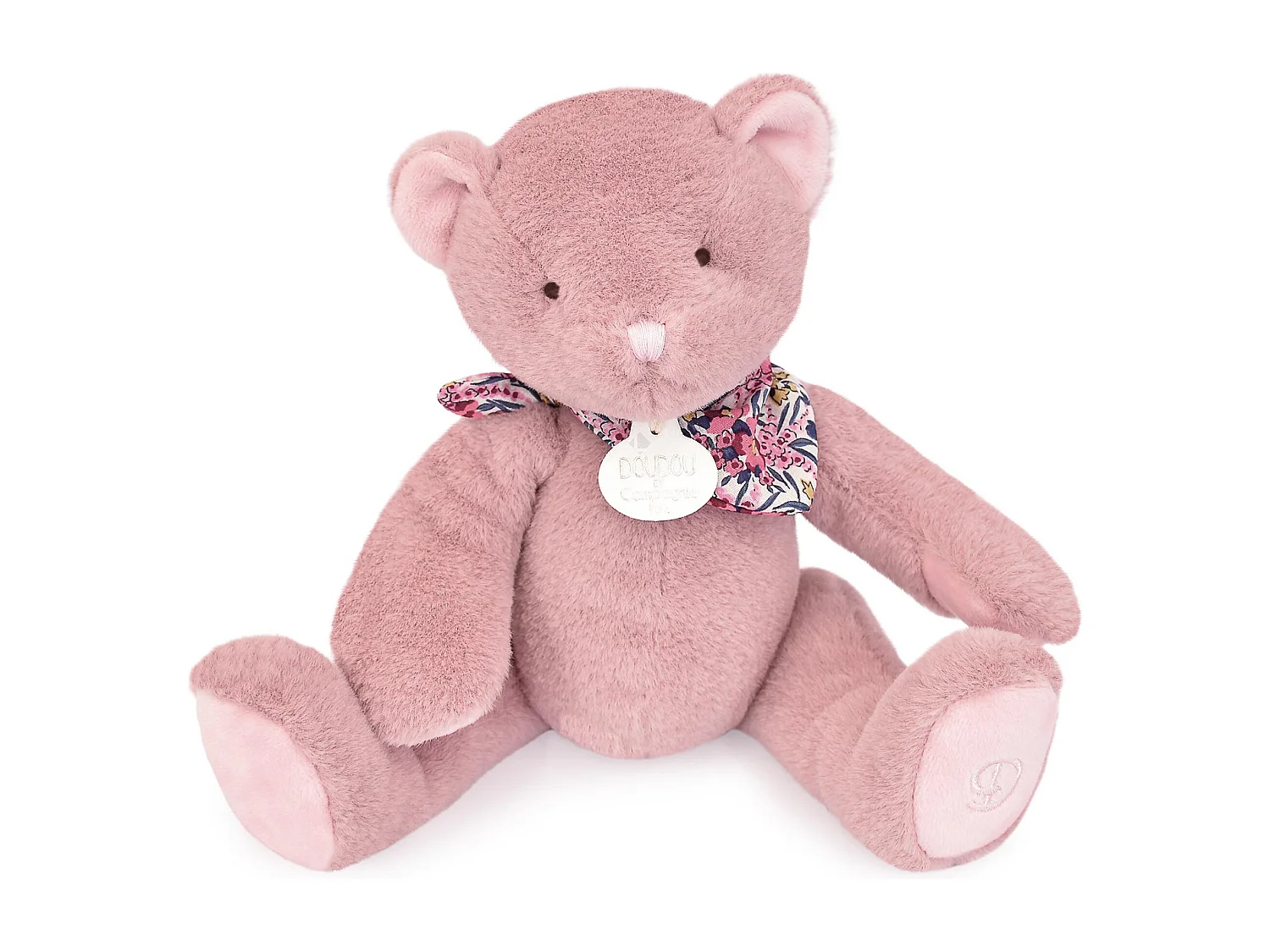 Doudou ours 25 cm polyester collection L'OURS DOUDOU rose