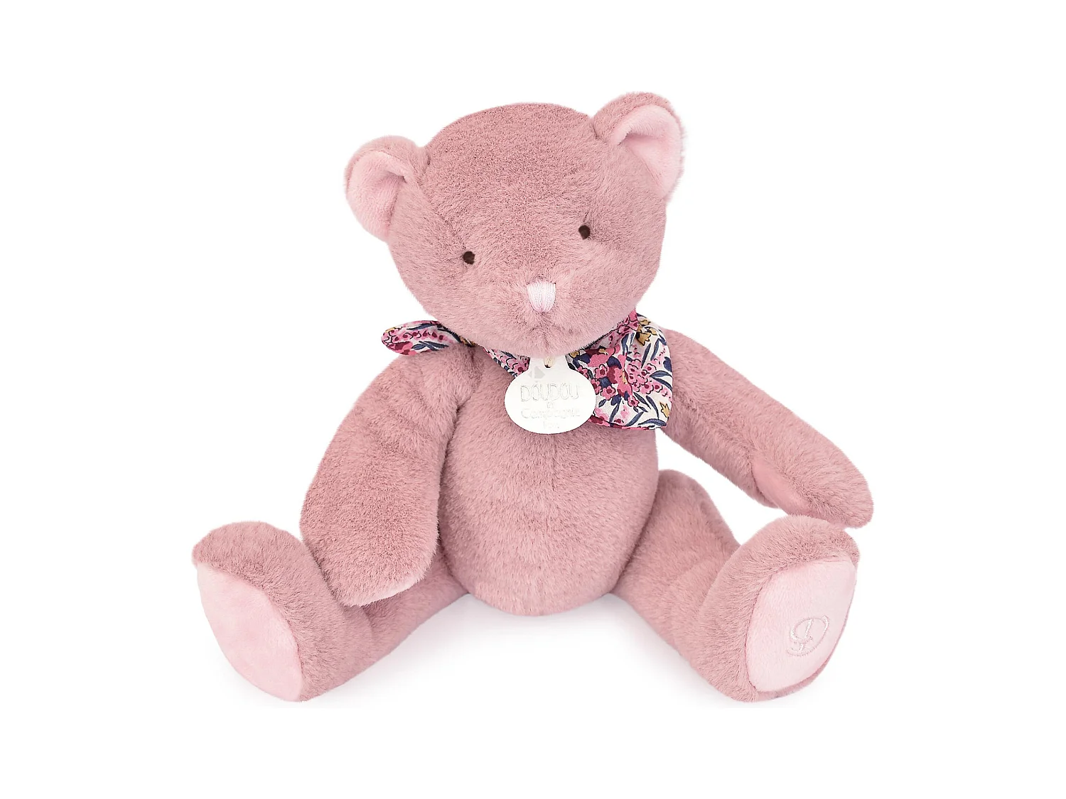 Doudou ours 25 cm polyester collection L'OURS DOUDOU rose