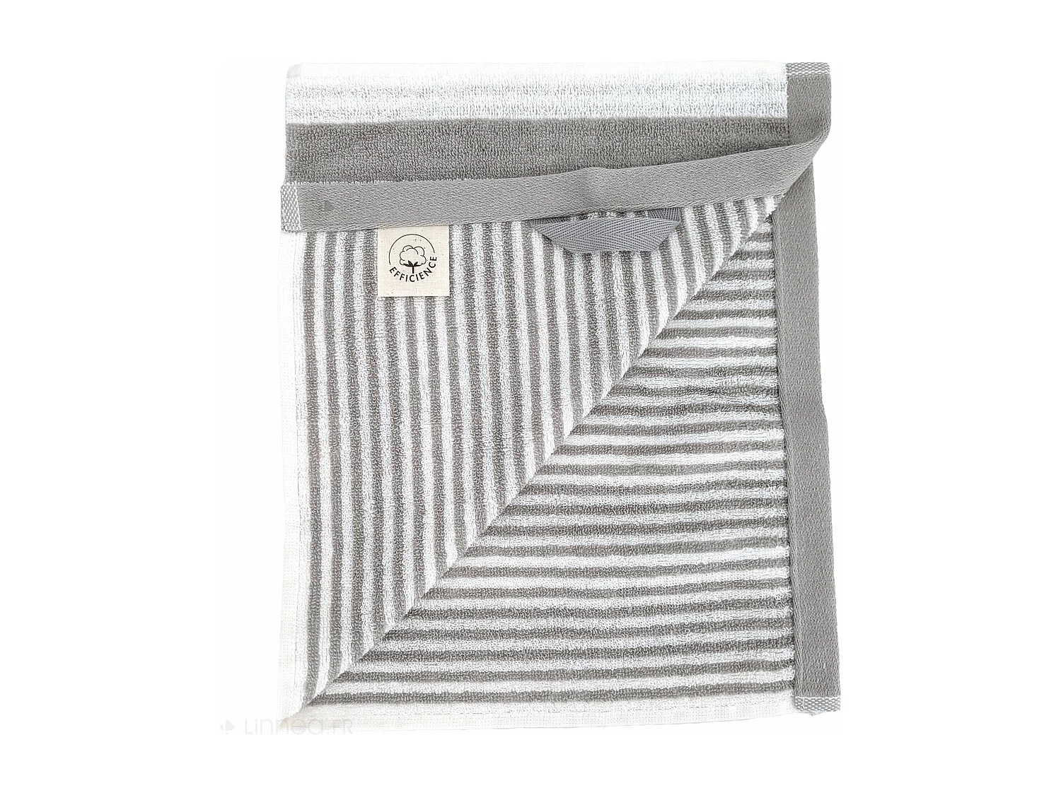 Drap de bain 100x150 cm coton EFFICIENCE STRIPES gris lunar