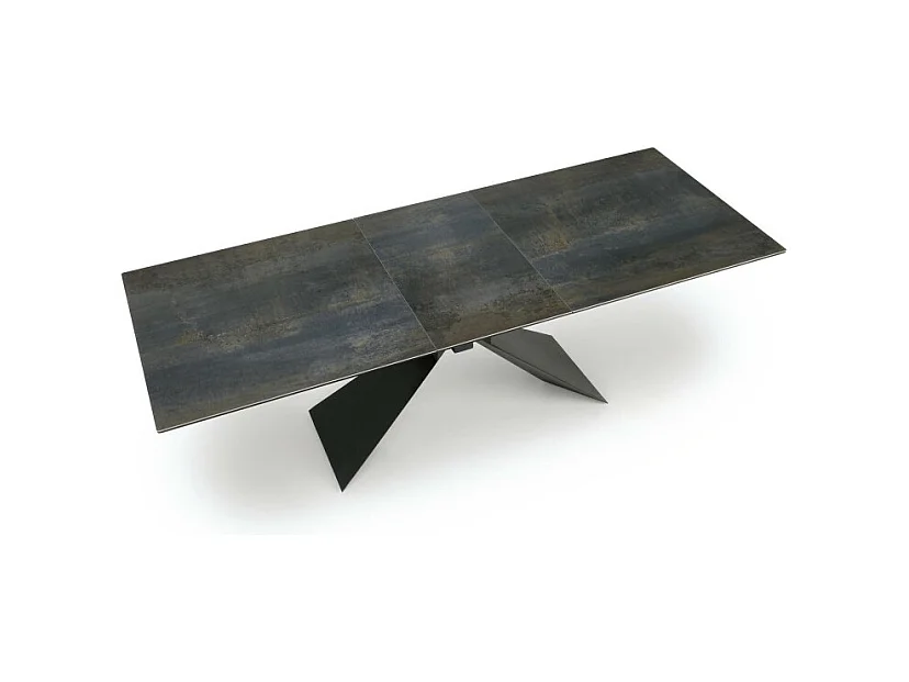 Mesa extensible de diseño con aspecto de mármol azul 180 - 230 cm Micka