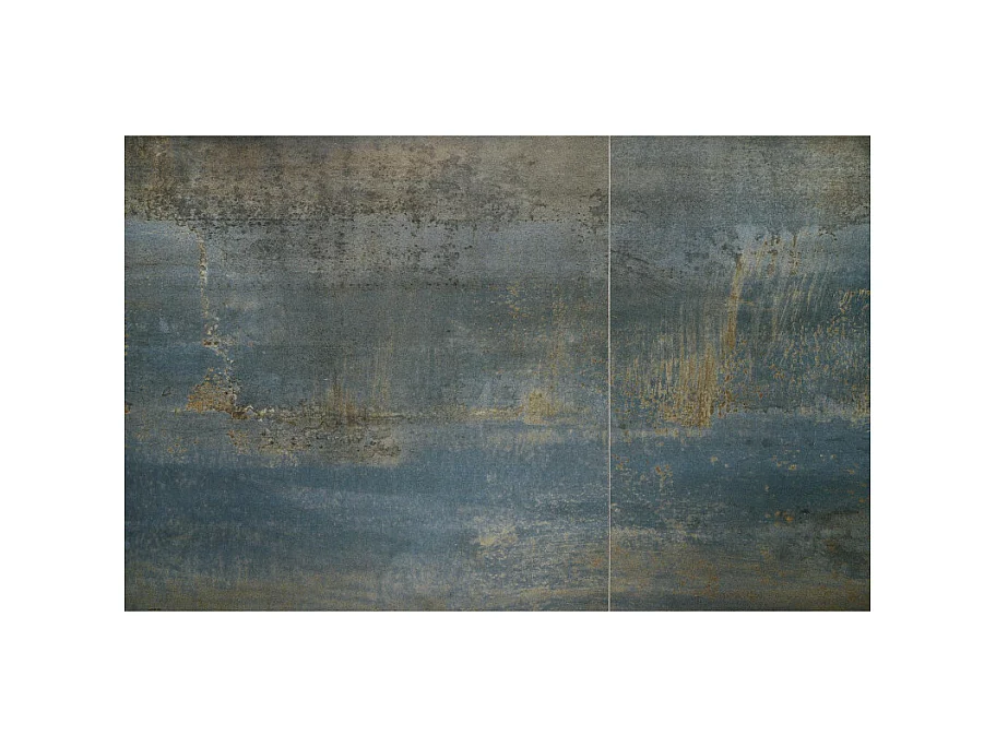 Mesa extensible de diseño con aspecto de mármol azul 180 - 230 cm Micka