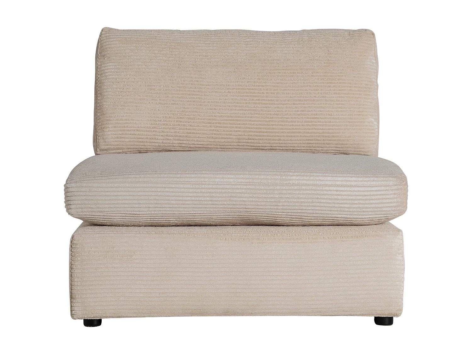 Canapé modulable en polyester crème 87x105x82 cm