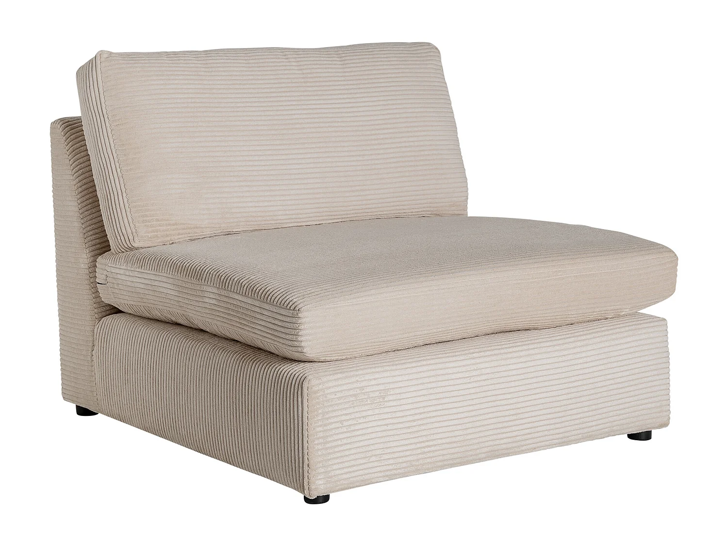 Canapé modulable en polyester crème 87x105x82 cm