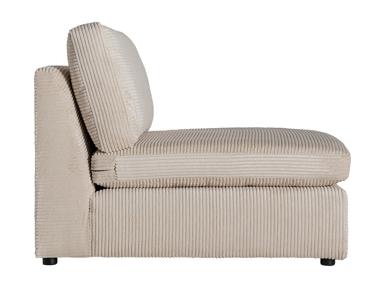 Canapé modulable en polyester crème 87x105x82 cm