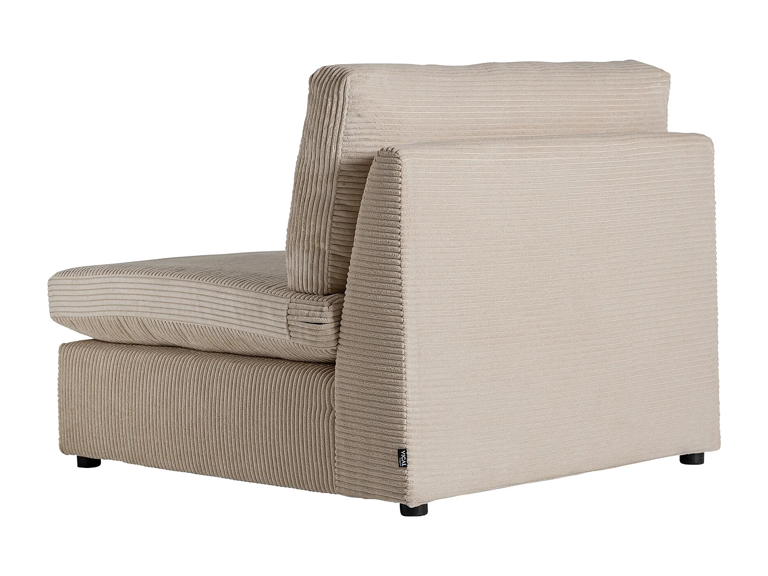 Canapé modulable en polyester crème 87x105x82 cm