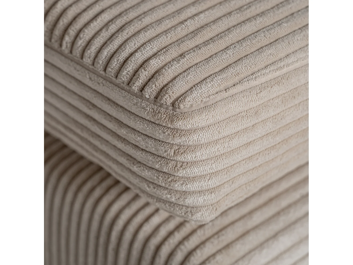 Canapé modulable en polyester crème 87x105x82 cm