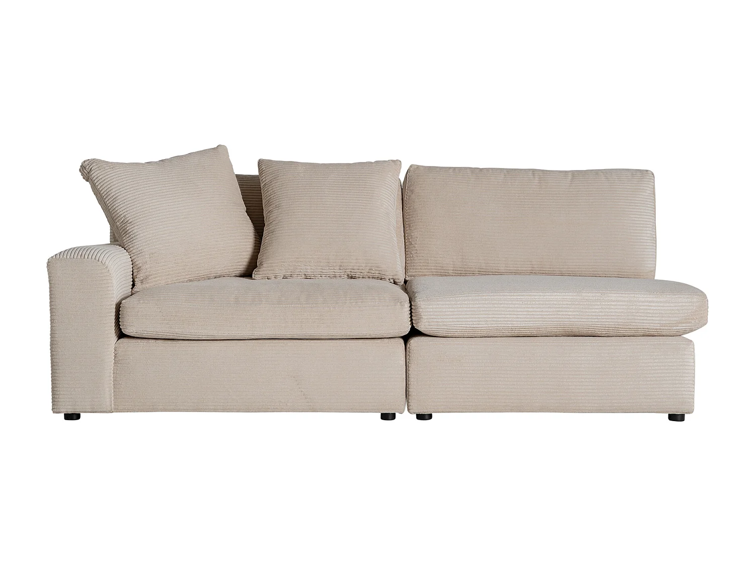 Canapé modulable en polyester crème 87x105x82 cm