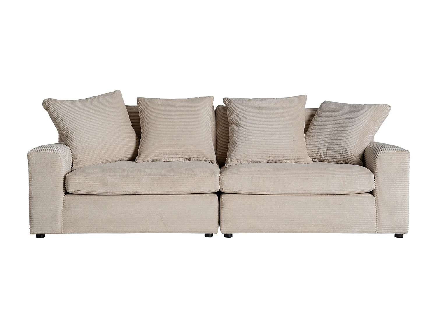 Canapé modulable en polyester crème 87x105x82 cm