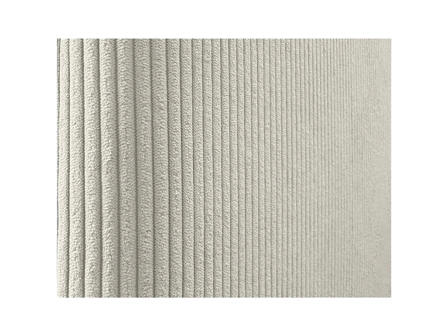 DHOME Tête de lit rembourrée en velours côtelé de qualité supérieure composée de panneaux autocollants interchangeables (blanc os, 150 cm)