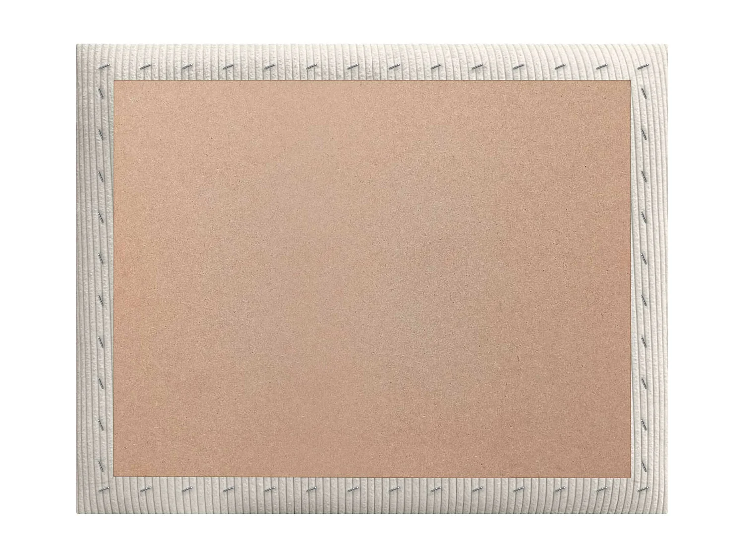 DHOME Premium Corduroy gestoffeerd hoofdeinde samengesteld uit verwisselbare zelfklevende panelen Luxe slaapkamer gewatteerd (beenwit, 120 cm)