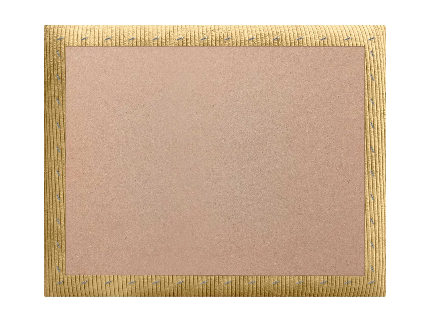 DHOME Tête de lit rembourrée en velours côtelé de qualité supérieure composée de panneaux autocollants interchangeables (moutarde, 200 cm)