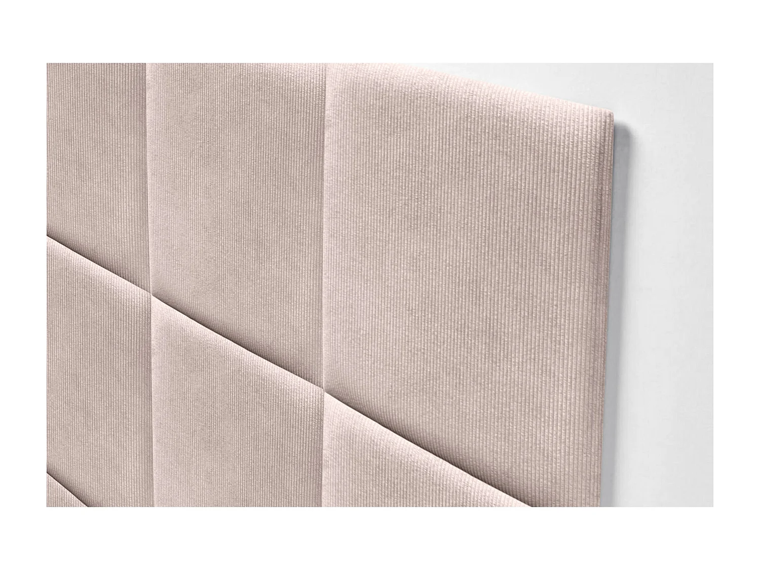 DHOME Premium Corduroy gestoffeerd hoofdeinde samengesteld uit verwisselbare zelfklevende panelen Luxe slaapkamer opgevuld (roze, 145cm)