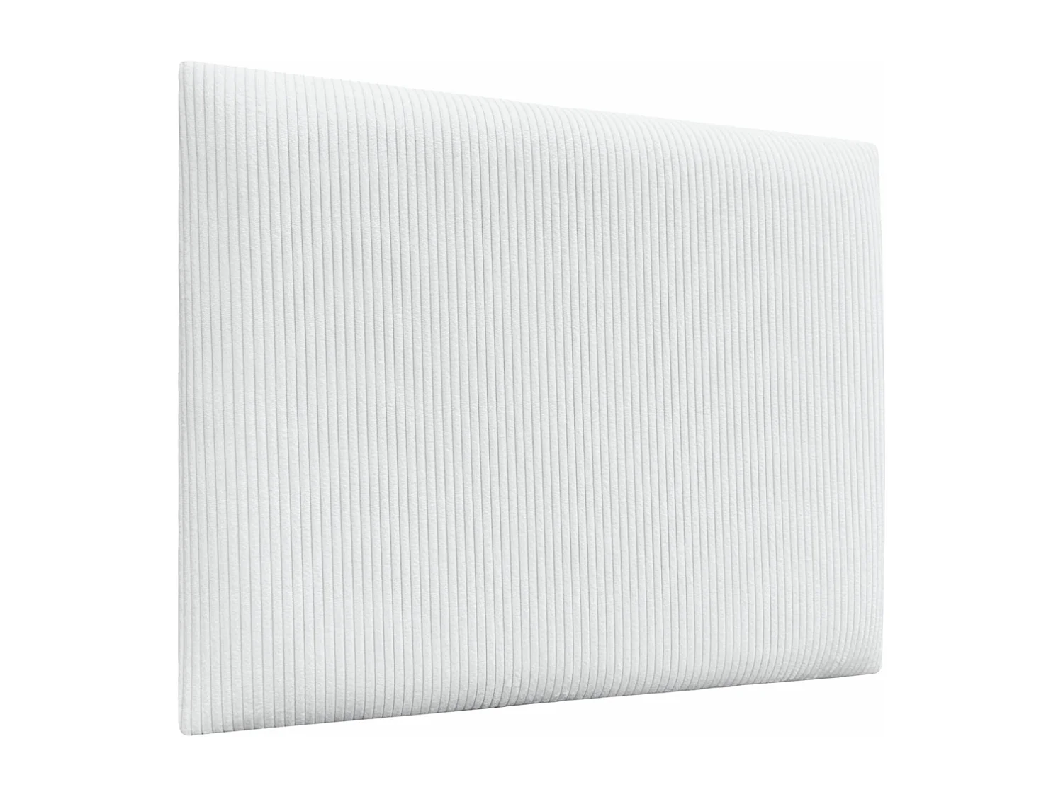 DHOME Tête de lit rembourrée en velours côtelé de qualité supérieure composée de panneaux autocollants interchangeables (blanc, 190 cm)