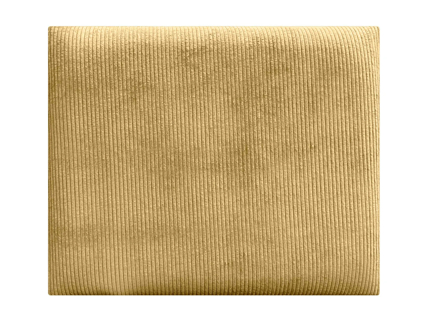 DHOME Tête de lit rembourrée en velours côtelé de qualité supérieure composée de panneaux autocollants interchangeables (moutarde, 120 cm)