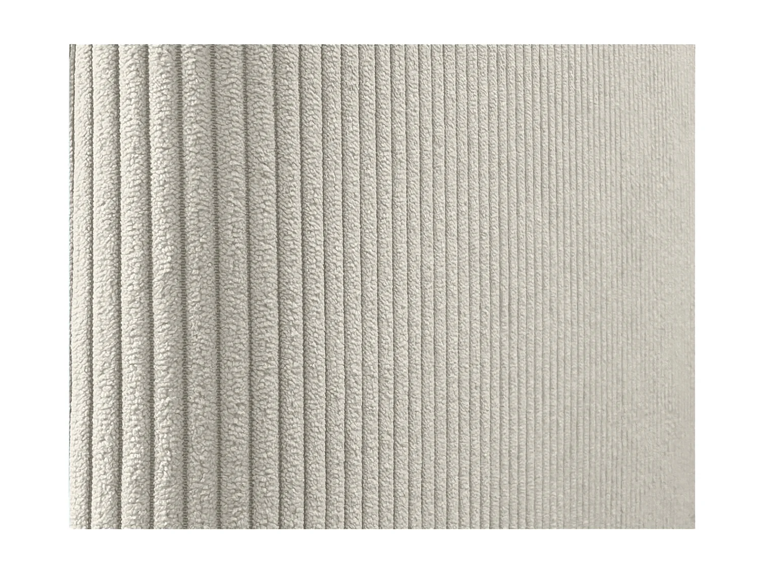 DHOME Tête de lit rembourrée en velours côtelé de qualité supérieure composée de panneaux autocollants interchangeables (blanc os, 160 cm)