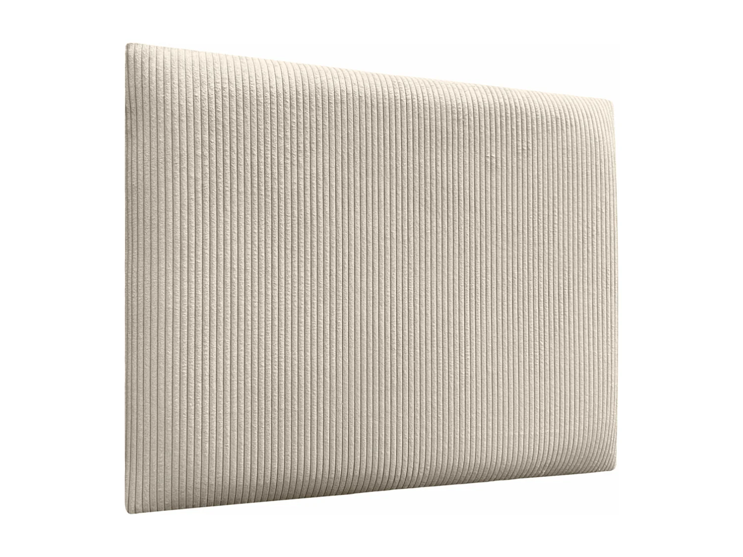 DHOME Tête de lit rembourrée en velours côtelé de qualité supérieure composée de panneaux autocollants interchangeables (beige, 160 cm)