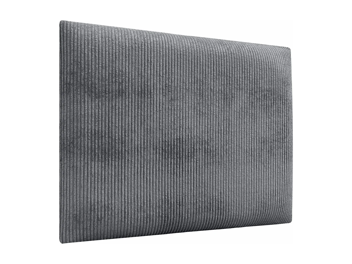 DHOME Tête de lit rembourrée en velours côtelé de qualité supérieure composée de panneaux autocollants interchangeables (gris foncé, 120 cm)