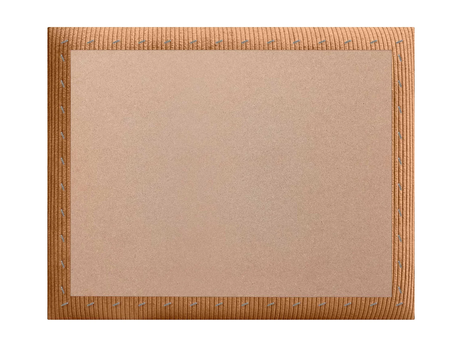 DHOME Tête de lit rembourrée en velours côtelé de qualité supérieure composée de panneaux autocollants interchangeables (orange, 120 cm)