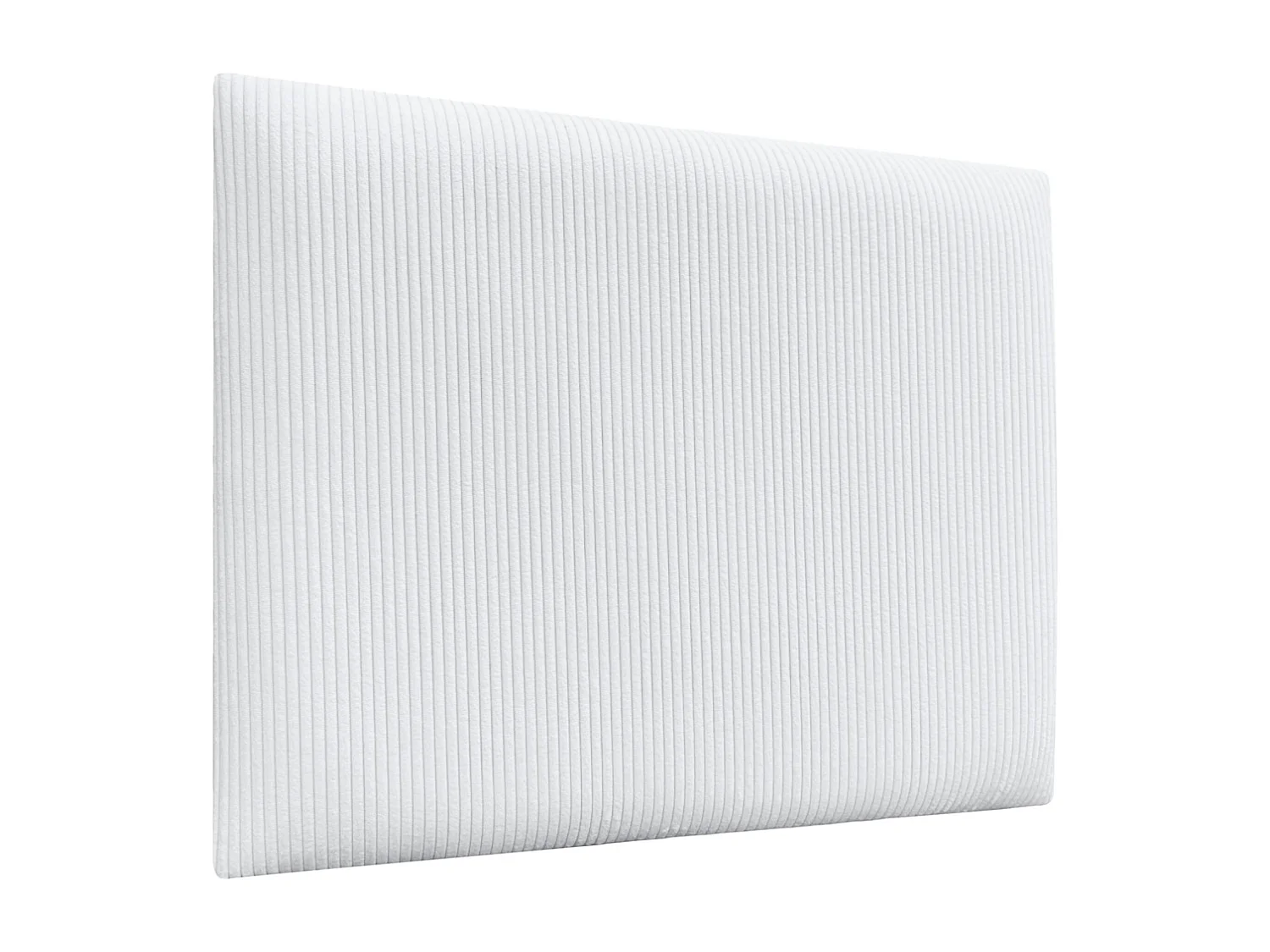 DHOME Tête de lit rembourrée en velours côtelé de qualité supérieure composée de panneaux autocollants interchangeables (blanc, 110 cm)