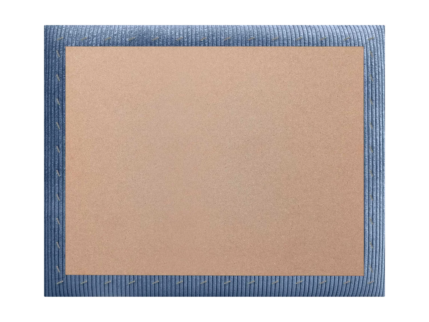 DHOME Tête de lit rembourrée en velours côtelé de qualité supérieure composée de panneaux autocollants interchangeables (bleu, 190 cm)