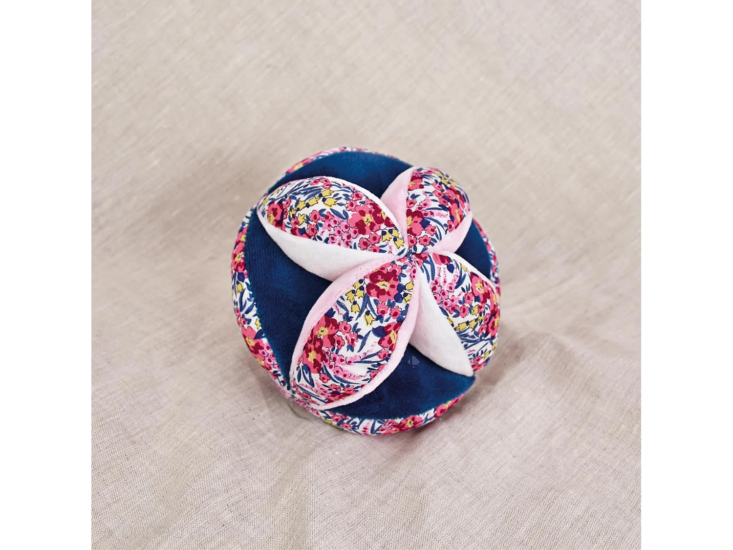 Balle sensorielle 15 cm polyester BOH'AIME faon rose multicolore