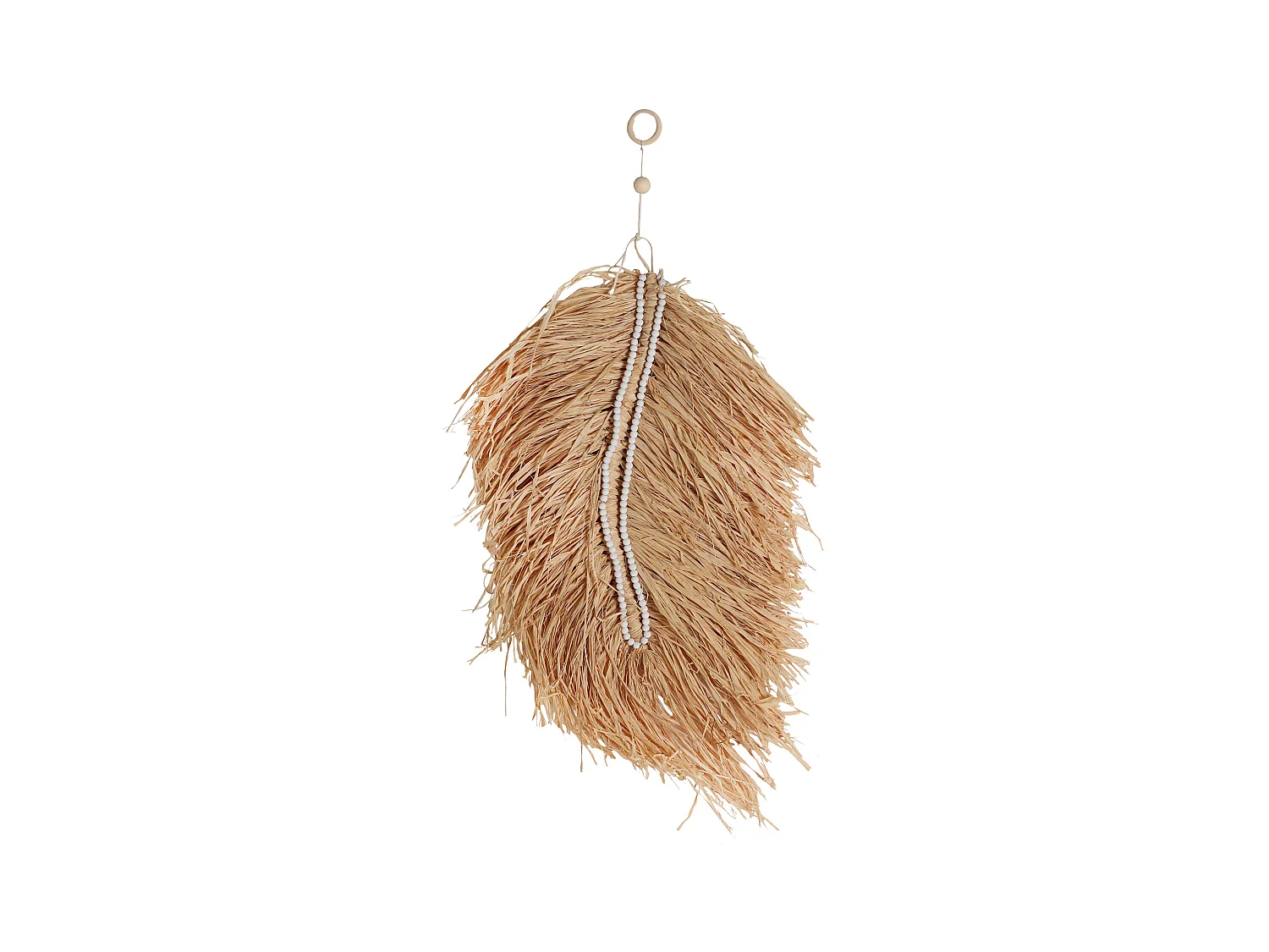 Panneau décoratif en raphia marron 50x1x98 cm - lot de 2