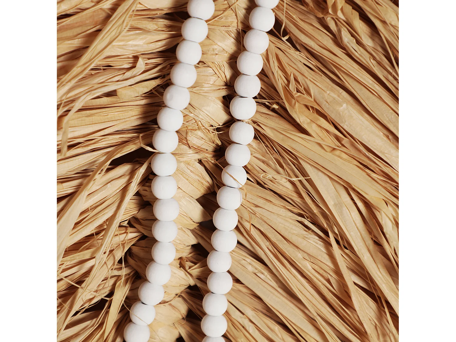 Panneau décoratif en raphia marron 50x1x98 cm - lot de 2