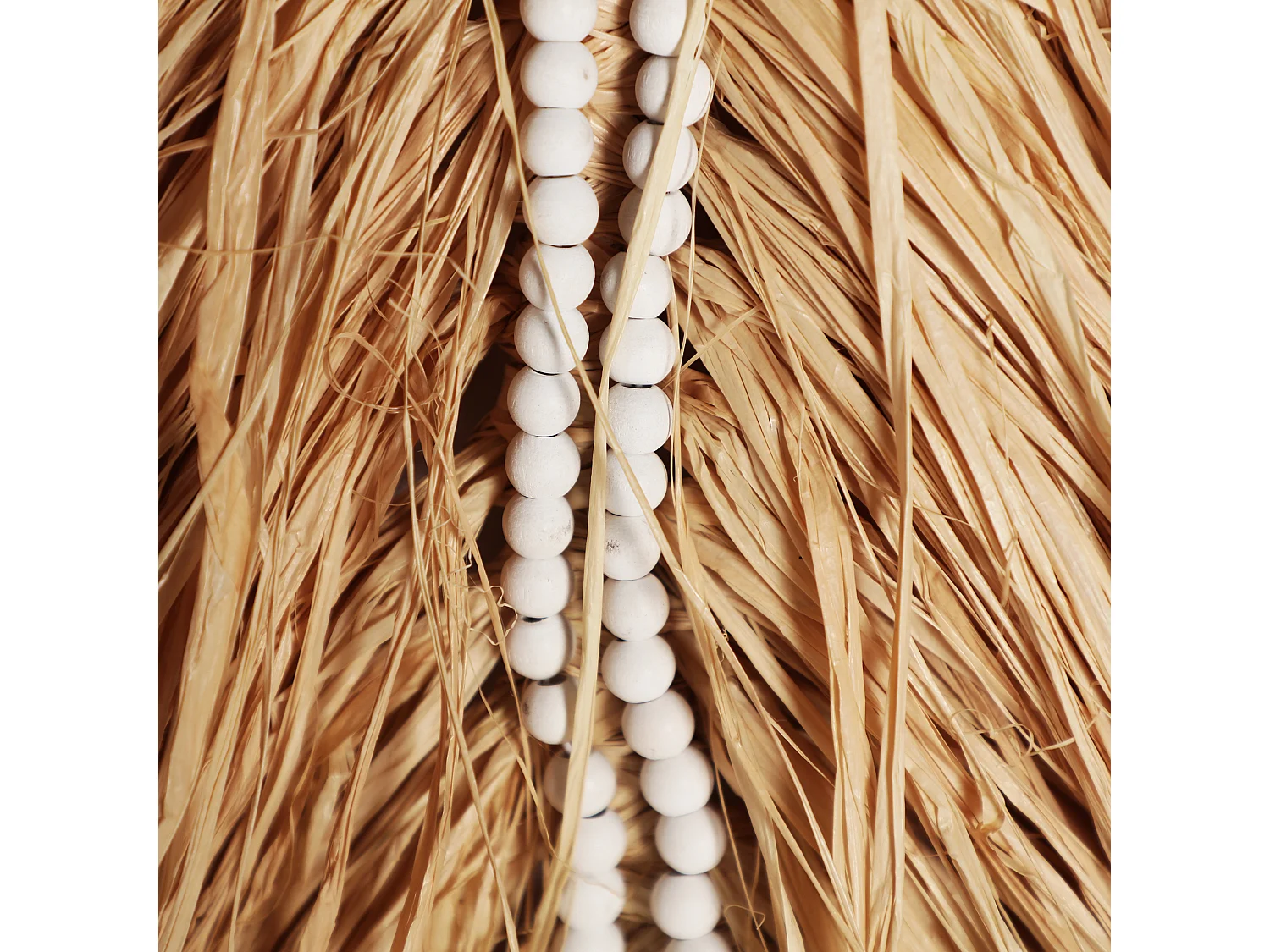 Panneau décoratif en raphia marron 50x1x98 cm - lot de 2