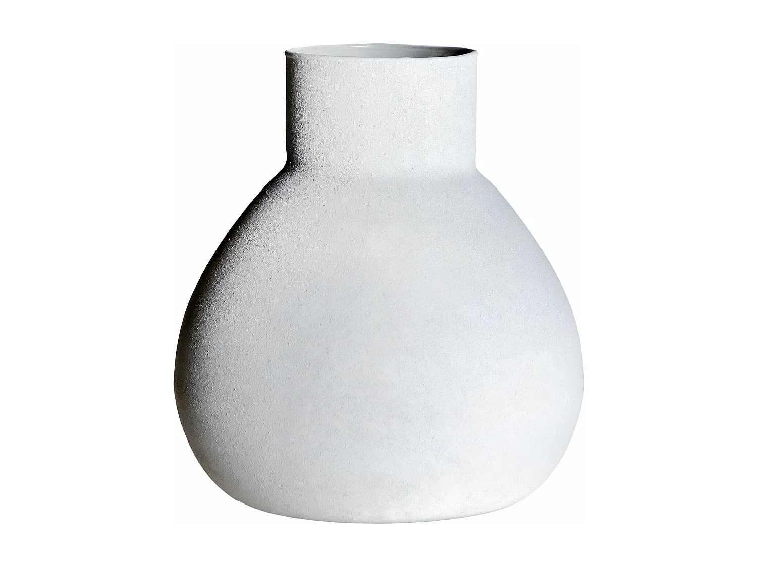 Vase en verre blanc cassé 21x21x24 cm