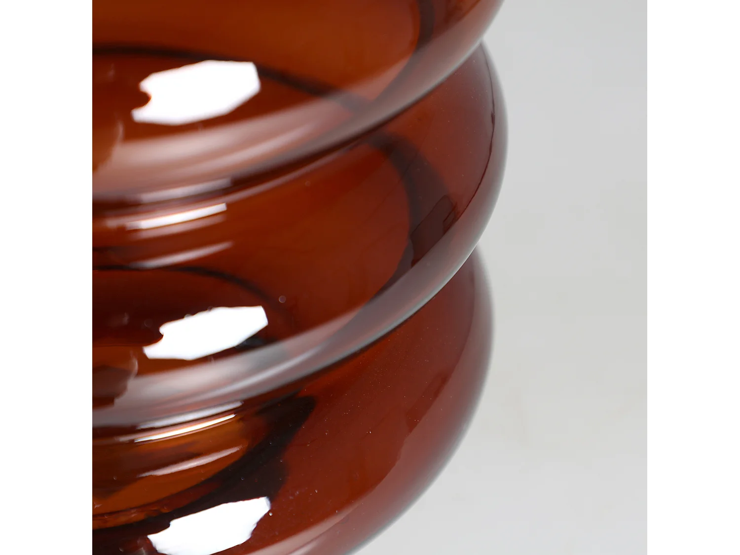 Vase en verre orange 24x24x27 cm