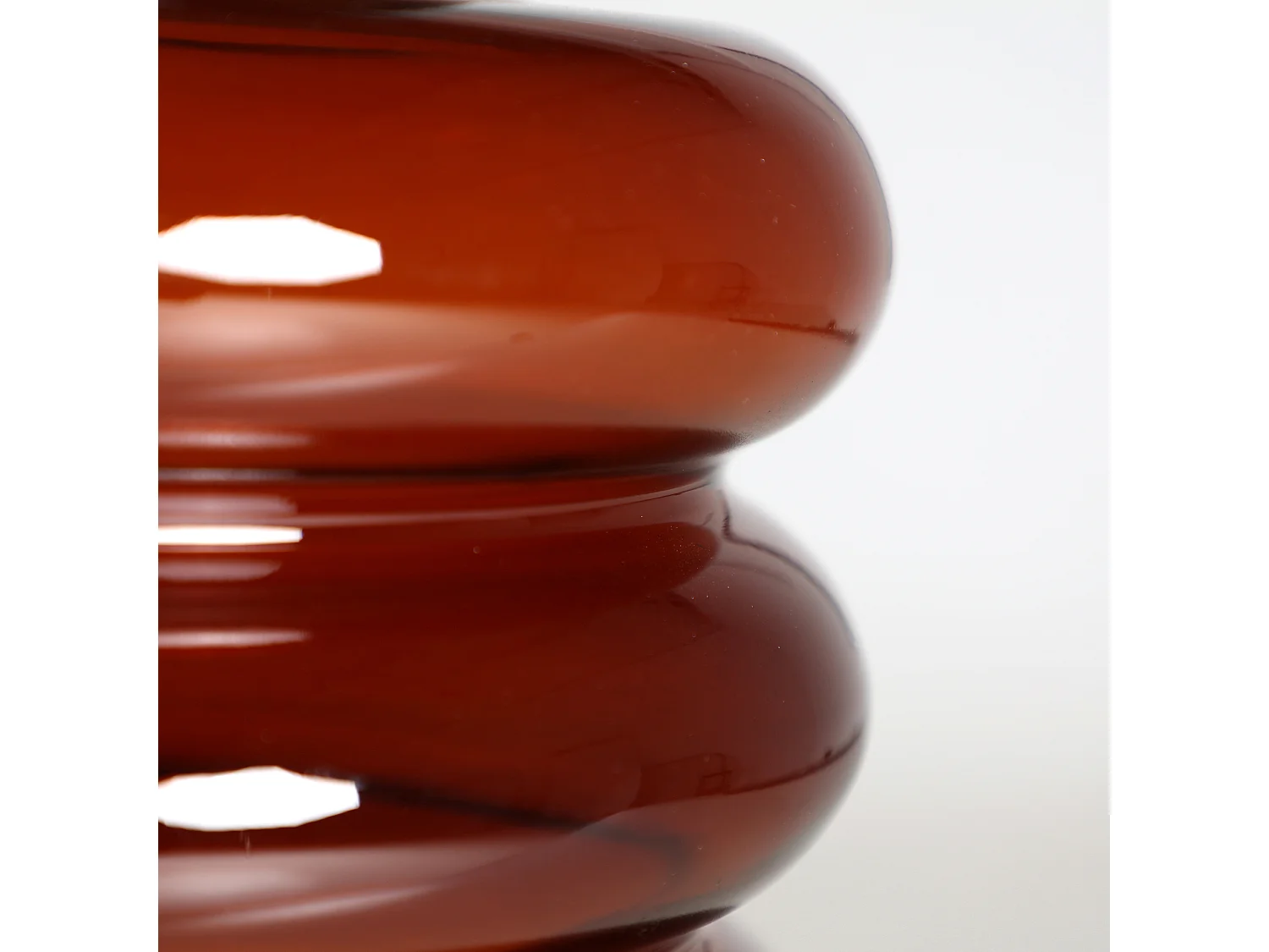 Vase en verre orange 24x24x27 cm