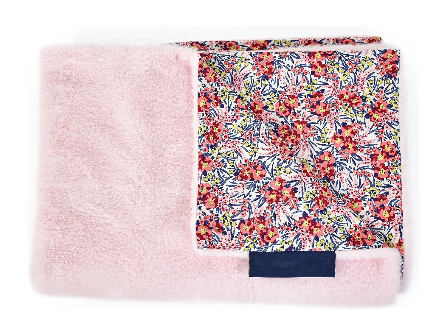 Plaid douceur 70x100 cm polyester BOH'AIME faon rose multicolore