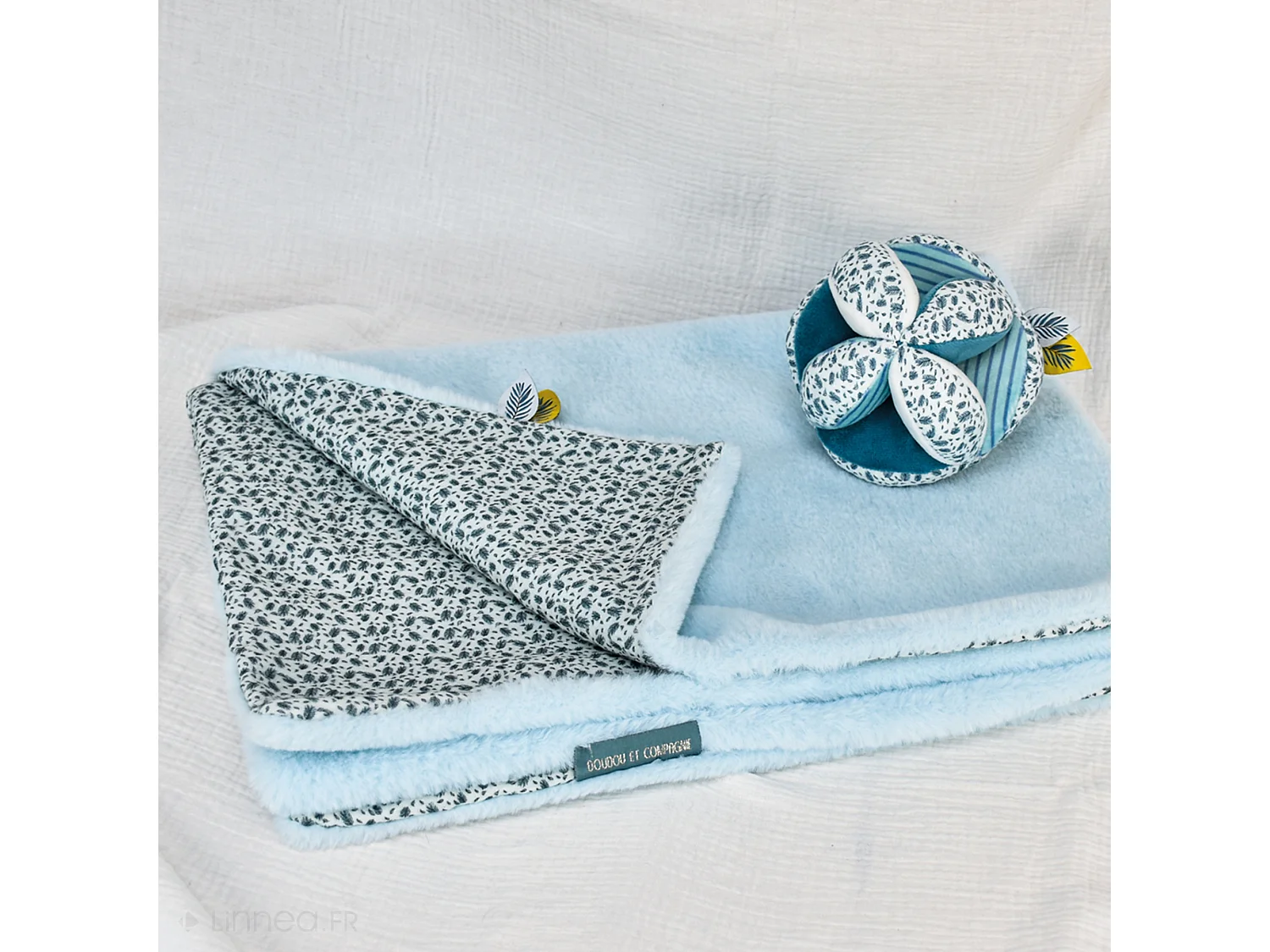 Plaid bébé 70x100 cm collection YOCA LE KOALA bleu