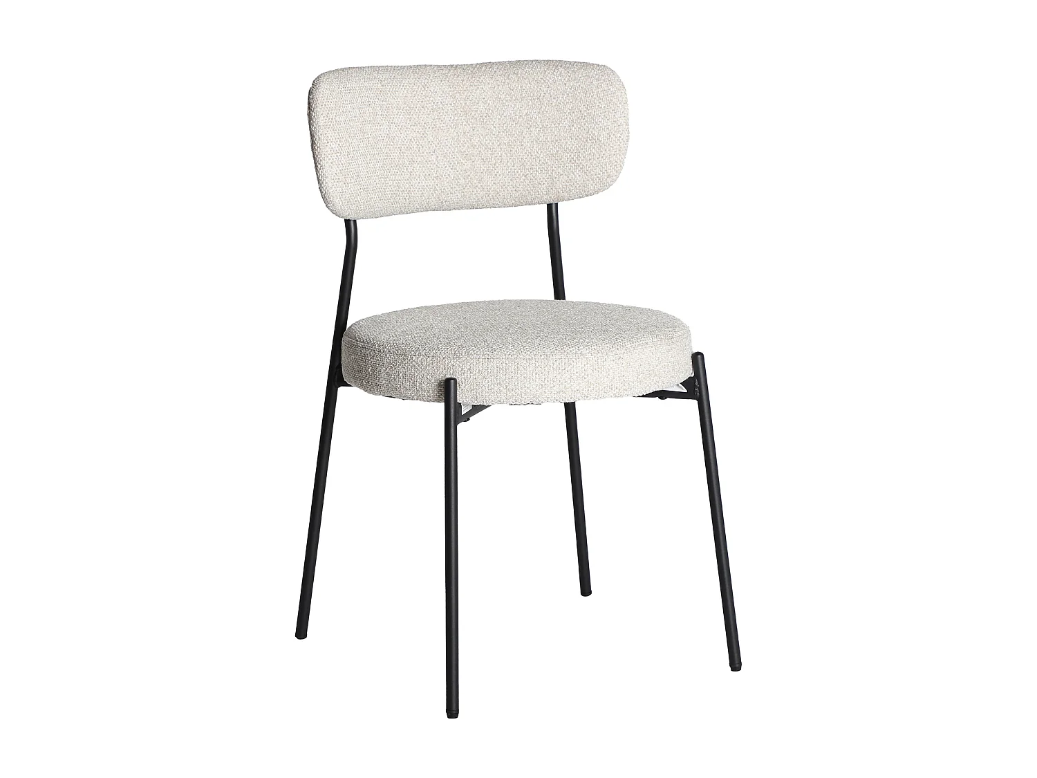 Chaise en polyester beige 48x48x77 cm - lot de 2