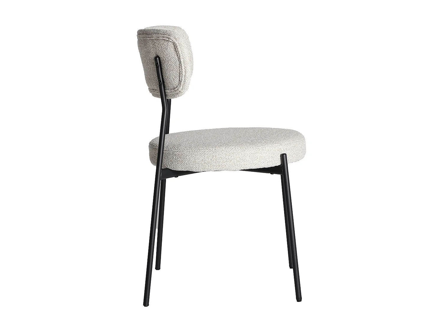 Chaise en polyester beige 48x48x77 cm - lot de 2