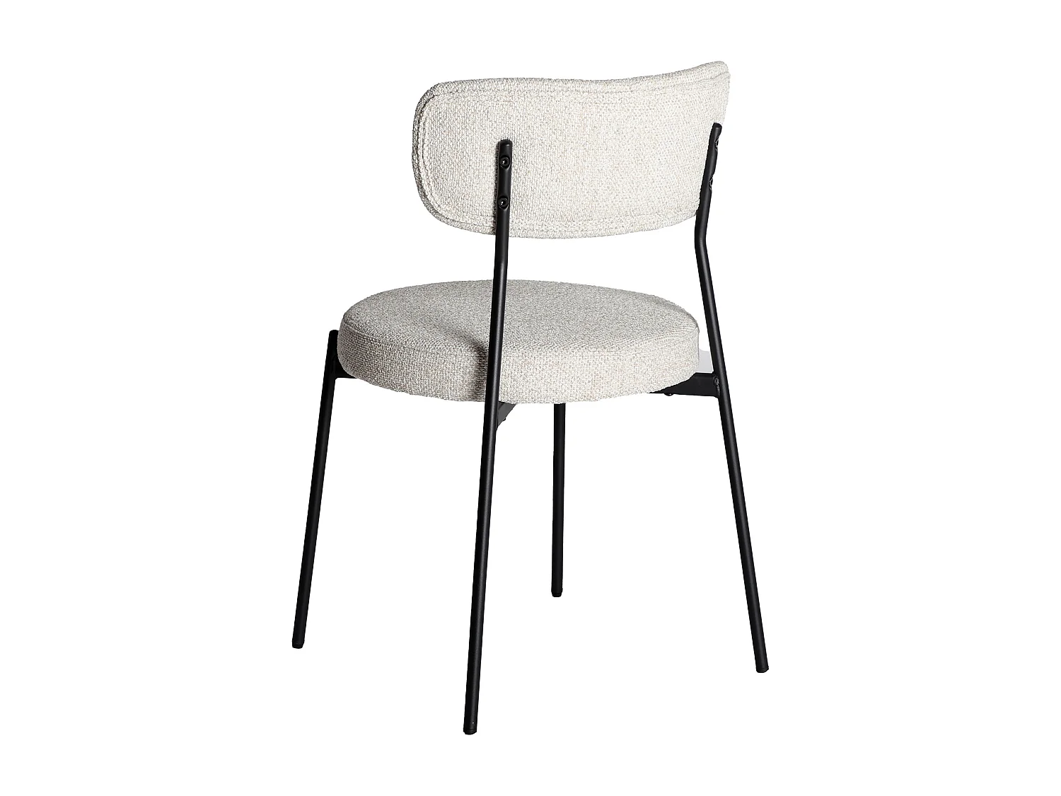 Chaise en polyester beige 48x48x77 cm - lot de 2