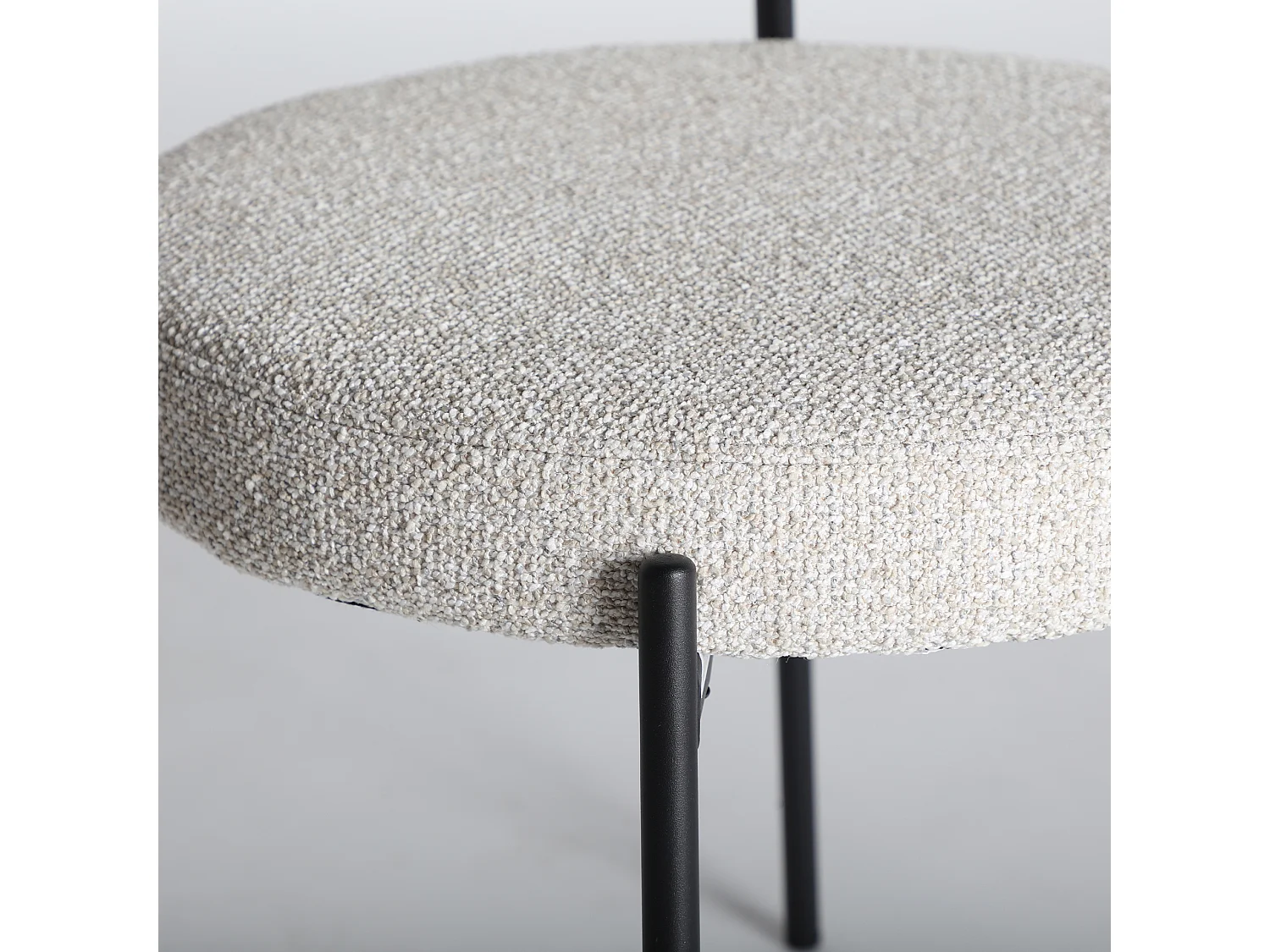 Chaise en polyester beige 48x48x77 cm - lot de 2