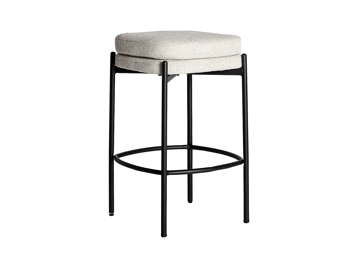Taburete de poliéster en color gris - pack de 2