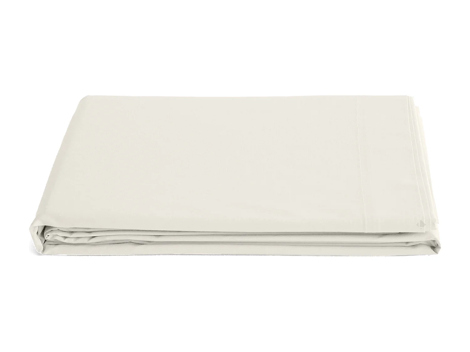 Drap plat 240x300 cm percale de coton MANOIR Ivoire