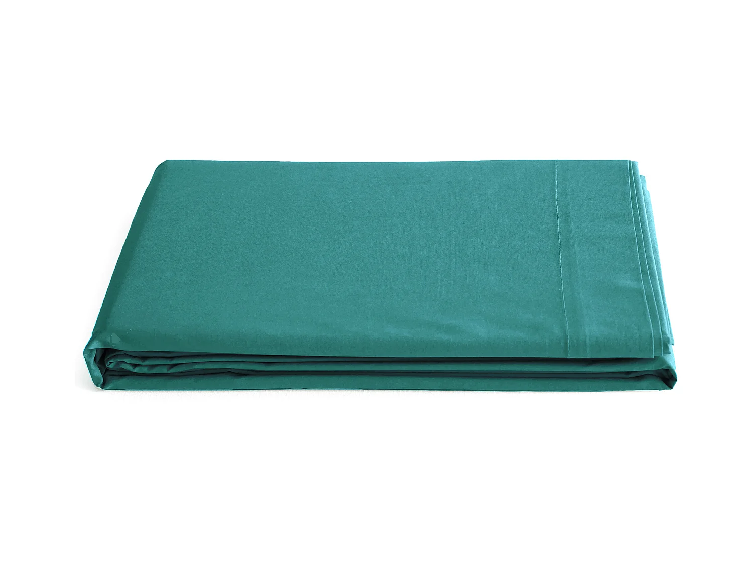 Drap plat 270x300 cm percale de coton MANOIR vert Canard