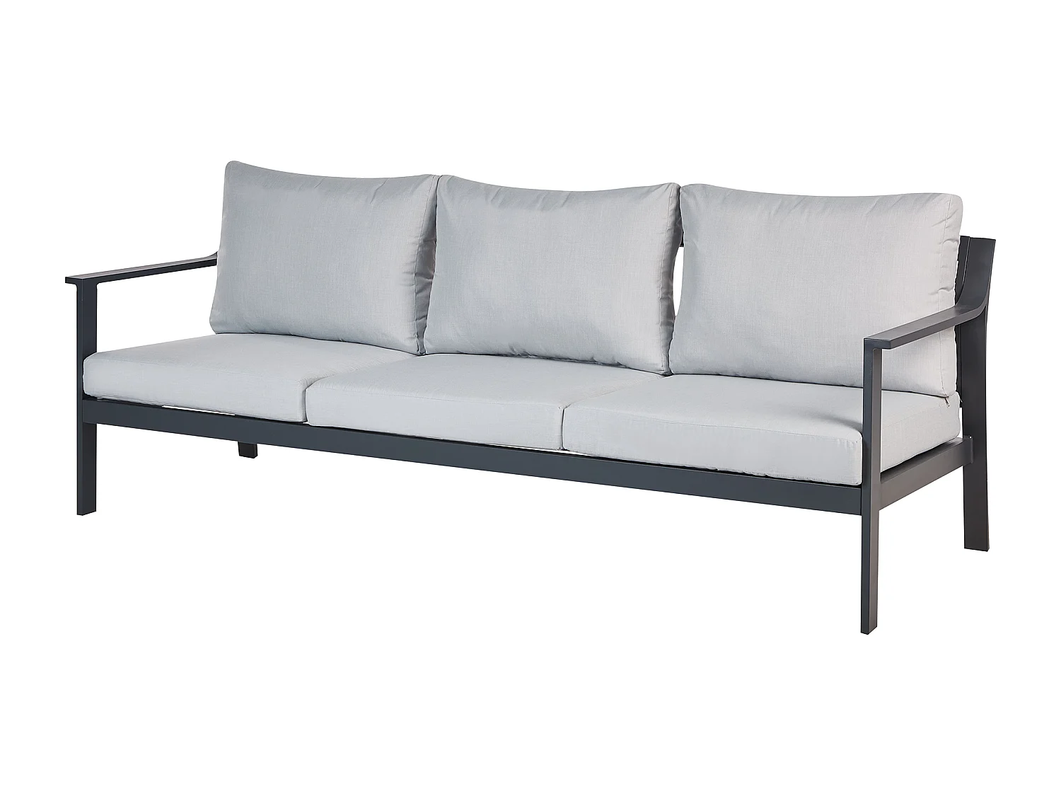 Tuin loungebank 3-zitter KIATO Metaal Lichtgrijs