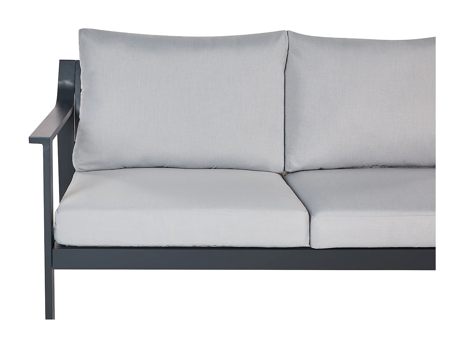 Tuin loungebank 3-zitter KIATO Metaal Lichtgrijs