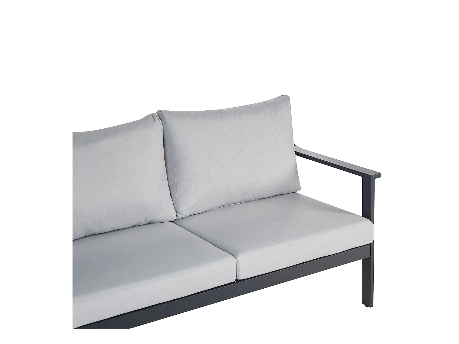 Sofá de jardín 3 plazas KIATO Metal Gris claro